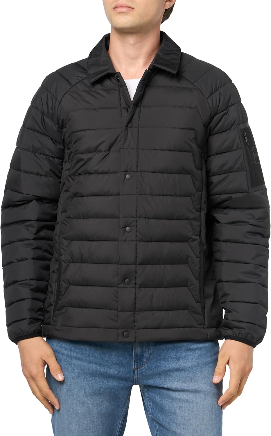 BOSS Men's High Tech Fill Quilted Overshirt, Black Sky
BOSS Men's High Tech Fill Quilted Overshirt, Black Sky