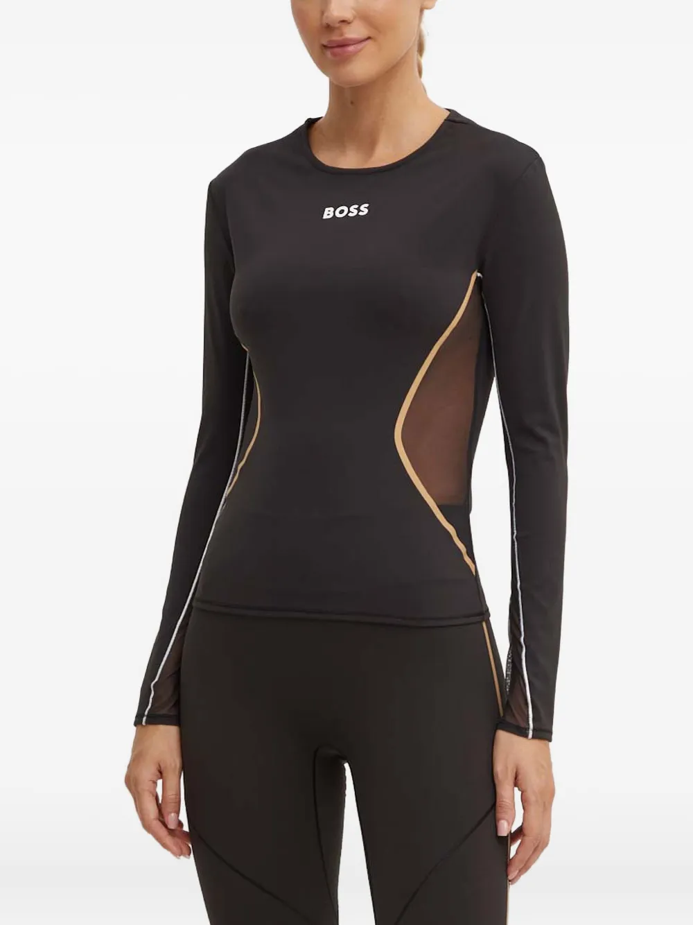 Футболка с сетчатыми вставками Boss, черный
Футболка с сетчатыми вставками Boss, черный