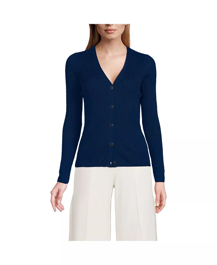 Женский кардиган Drifter Baby Cable с V-образным вырезом - топ в комплекте Lands' End, синий
Женский кардиган Drifter Baby Cable с V-образным вырезом - топ в комплекте Lands' End, синий