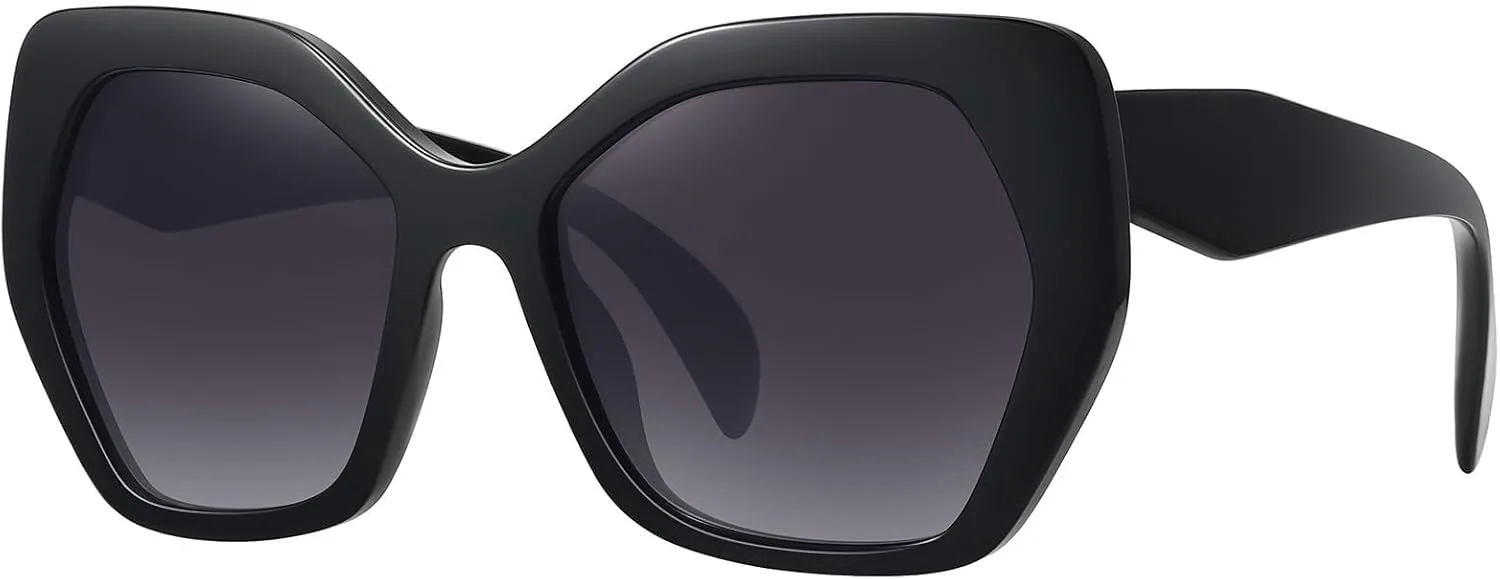 Модные большие поляризованные солнцезащитные очки для женщин и мужчин, многоугольные солнцезащитные очки-бабочки UV400 FZN802 Fozono, Glossy Black / Gradient Grey
Модные большие поляризованные солнцезащитные очки для женщин и мужчин, многоугольные солнцезащитные очки-бабочки UV400 FZN802 Fozono, Glossy Black / Gradient Grey