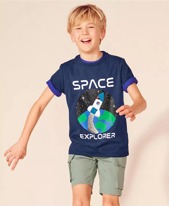 Футболка с коротким рукавом и принтом для мальчиков Lands' End, мультиколор
Футболка с коротким рукавом и принтом для мальчиков Lands' End, мультиколор