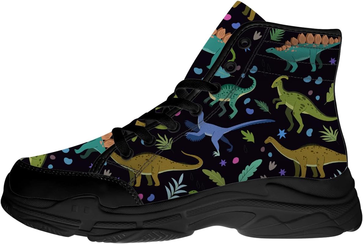 Кроссовки Quorax для мужчин и женщин с динозавром, высокие на шнуровке, из ткани, подарок для женщин и мужчин, черный/зеленый/коричневый
Кроссовки Quorax для мужчин и женщин с динозавром, высокие на шнуровке, из ткани, подарок для женщин и мужчин, черный/зеленый/коричневый