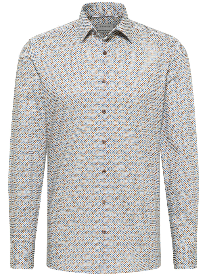 Облегающая рубашка синего цвета Eterna
Облегающая рубашка синего цвета Eterna