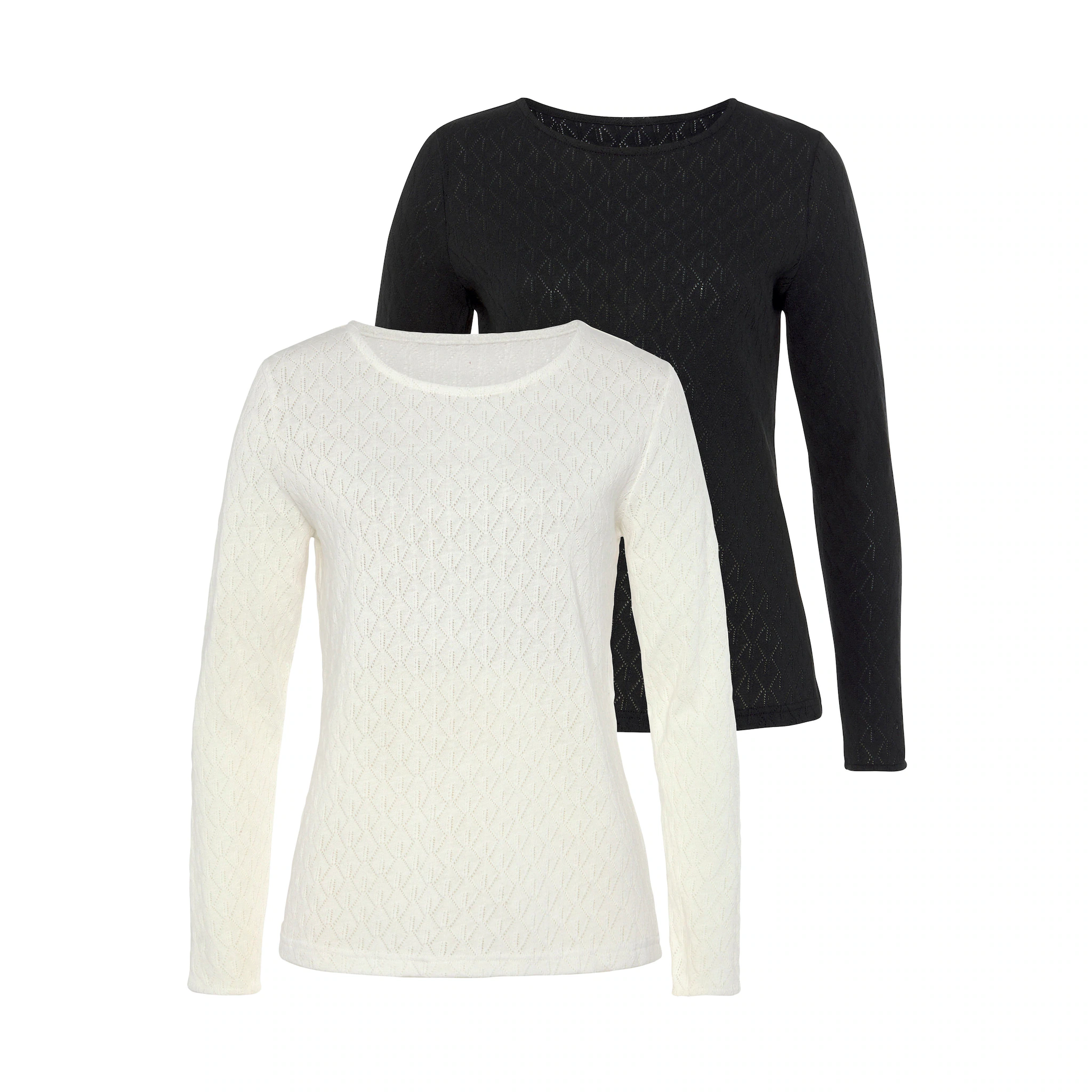 Рубашка Vivance с длинными рукавами и женственным ажурным узором, черный
Рубашка Vivance с длинными рукавами и женственным ажурным узором, черный