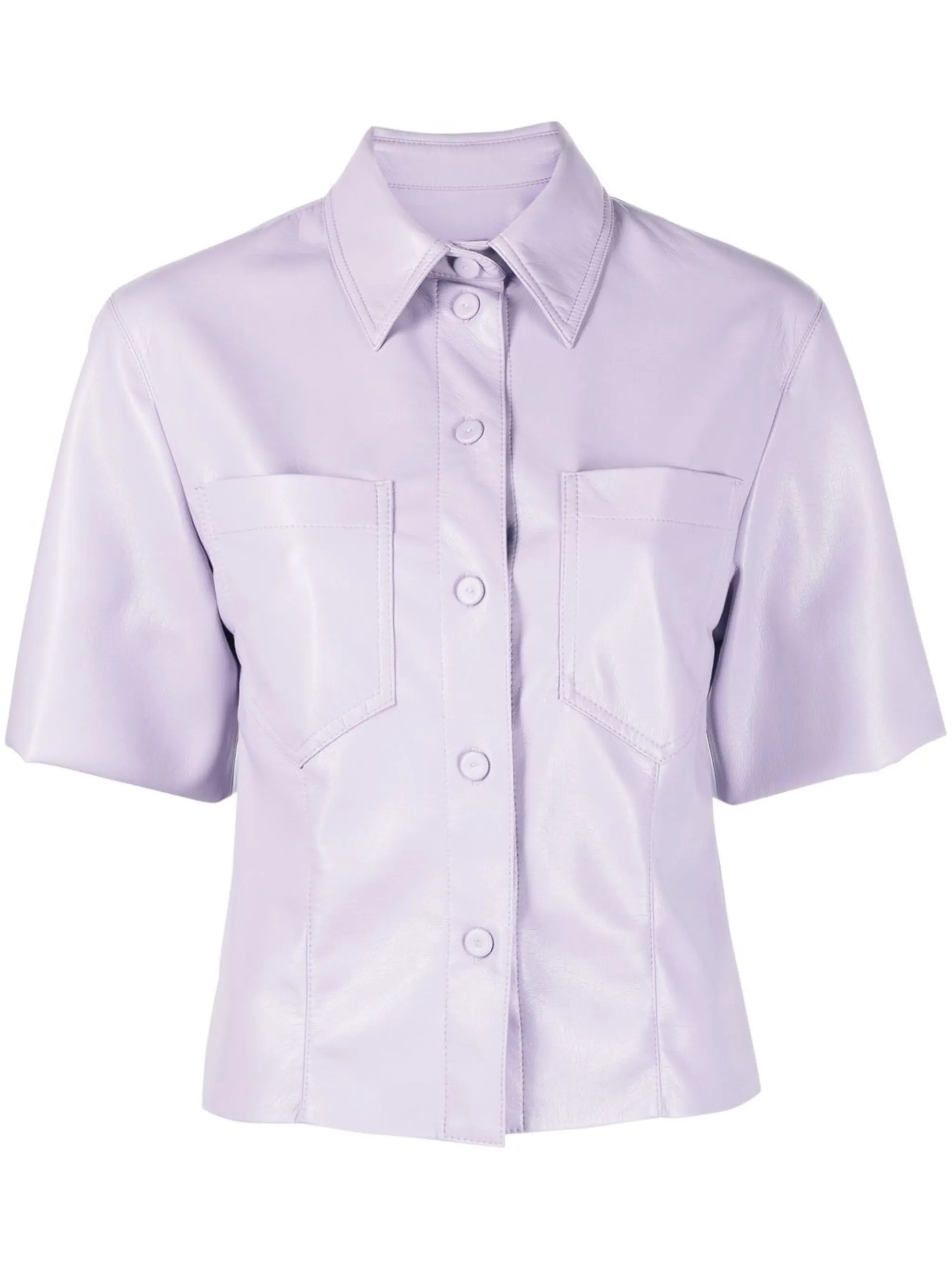 Рубашка Sabine с короткими рукавами Nanushka, фиолетовый
Рубашка Sabine с короткими рукавами Nanushka, фиолетовый