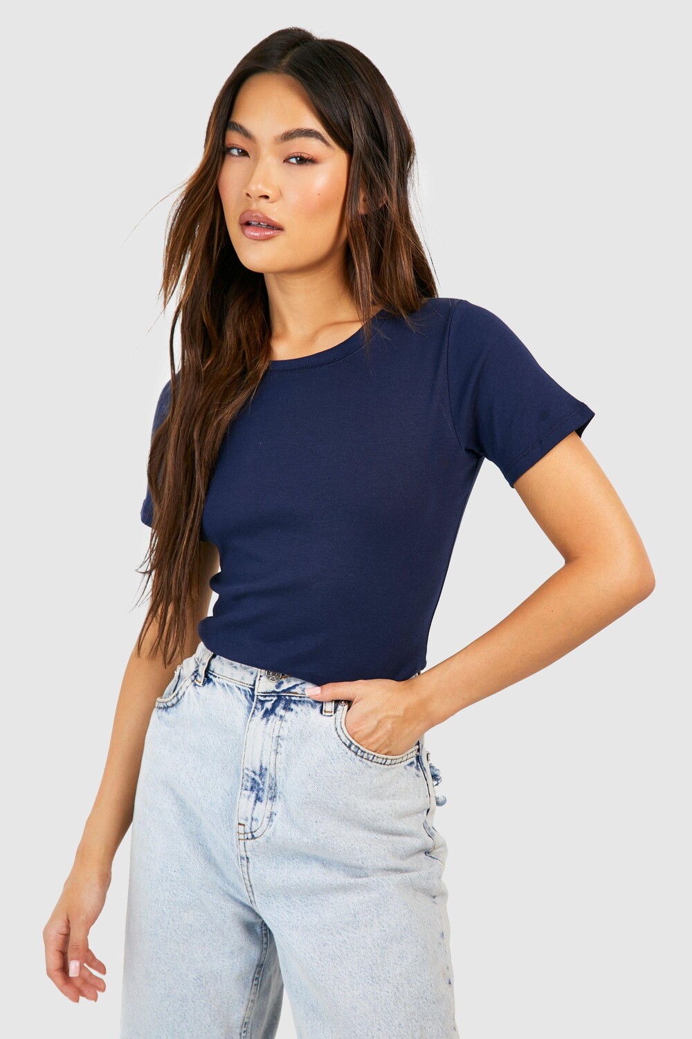 Футболка с коротким рукавом и круглым вырезом Boohoo, нави
Футболка с коротким рукавом и круглым вырезом Boohoo, нави