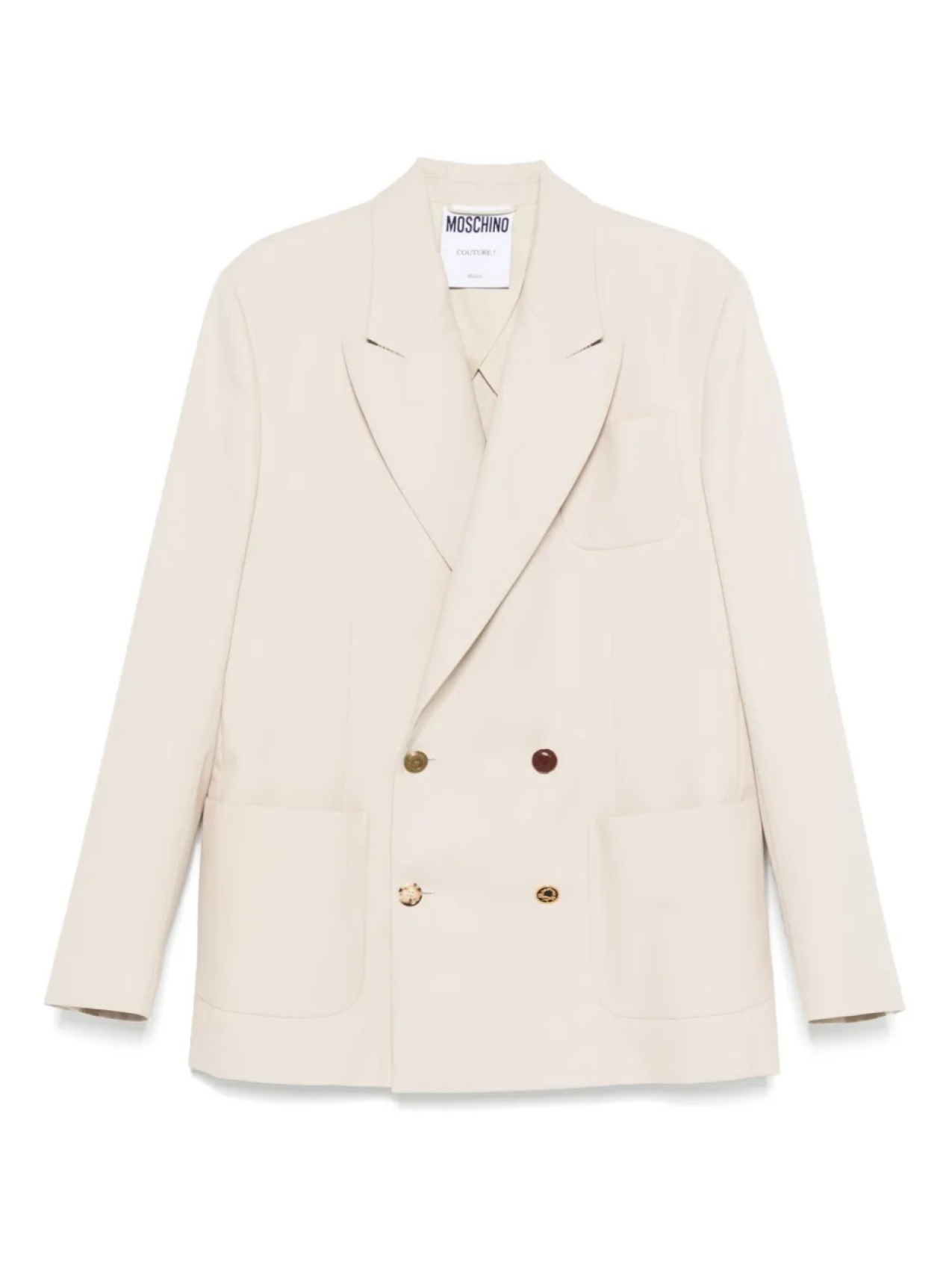 Двубортный блейзер Moschino, нейтральный
Двубортный блейзер Moschino, нейтральный