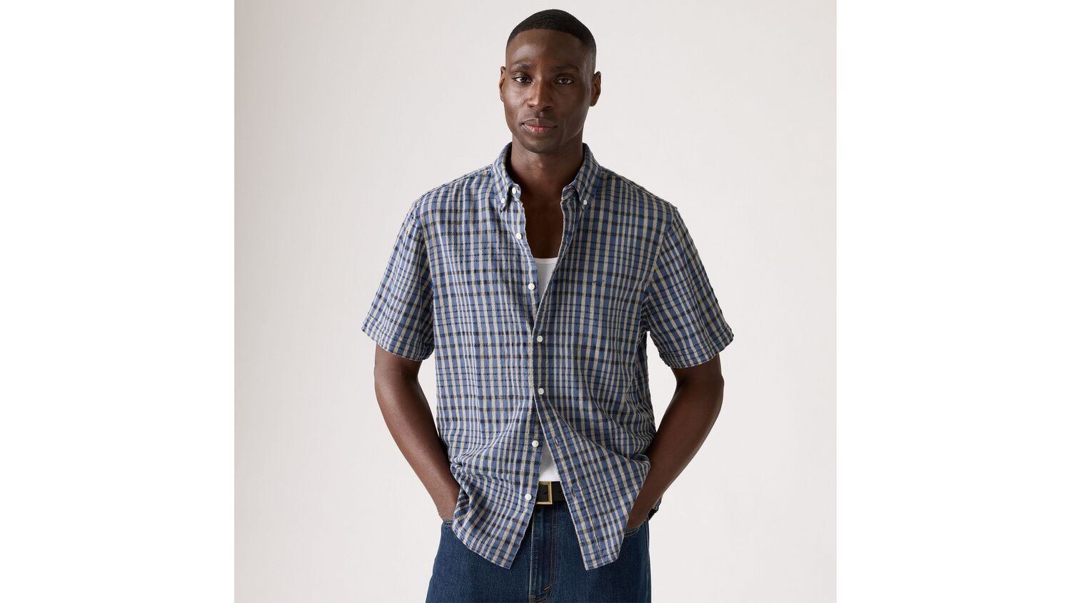 Оригинальная рубашка с коротким рукавом и застежкой на пуговицы Levi's, Kesey Plaid Vintage - Blue
Оригинальная рубашка с коротким рукавом и застежкой на пуговицы Levi's, Kesey Plaid Vintage - Blue