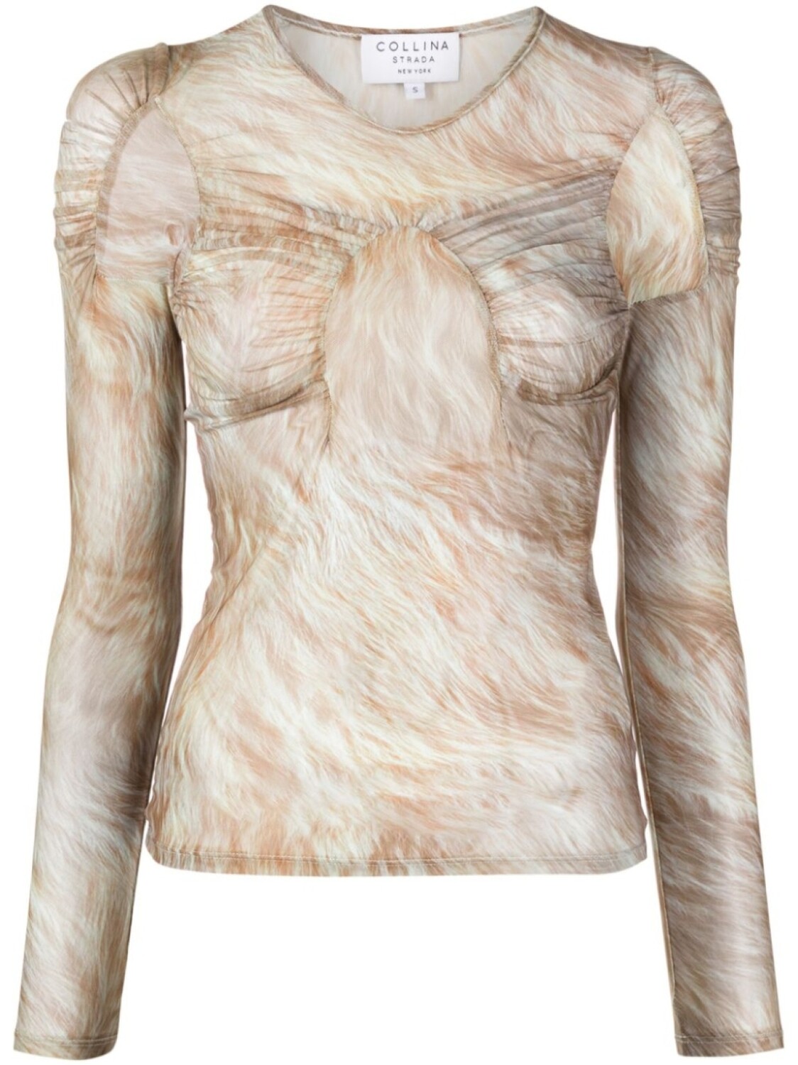 Collina Strada сетчатый топ Arc с принтом, нейтральный цвет
Collina Strada сетчатый топ Arc с принтом, нейтральный цвет