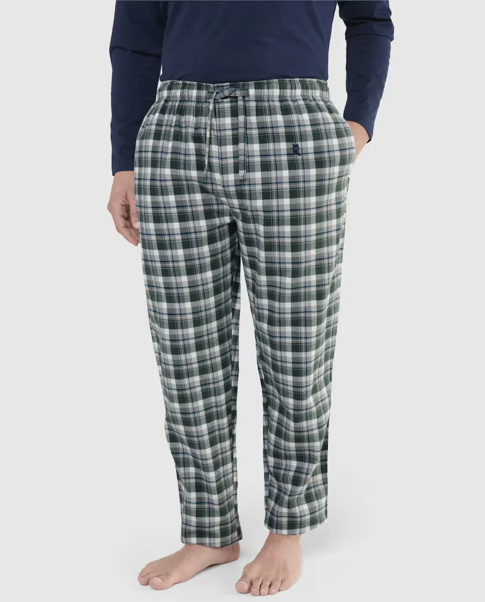 Мужские длинные зеленые фланелевые пижамные брюки El Búho Nocturno, белый
Мужские длинные зеленые фланелевые пижамные брюки El Búho Nocturno, белый