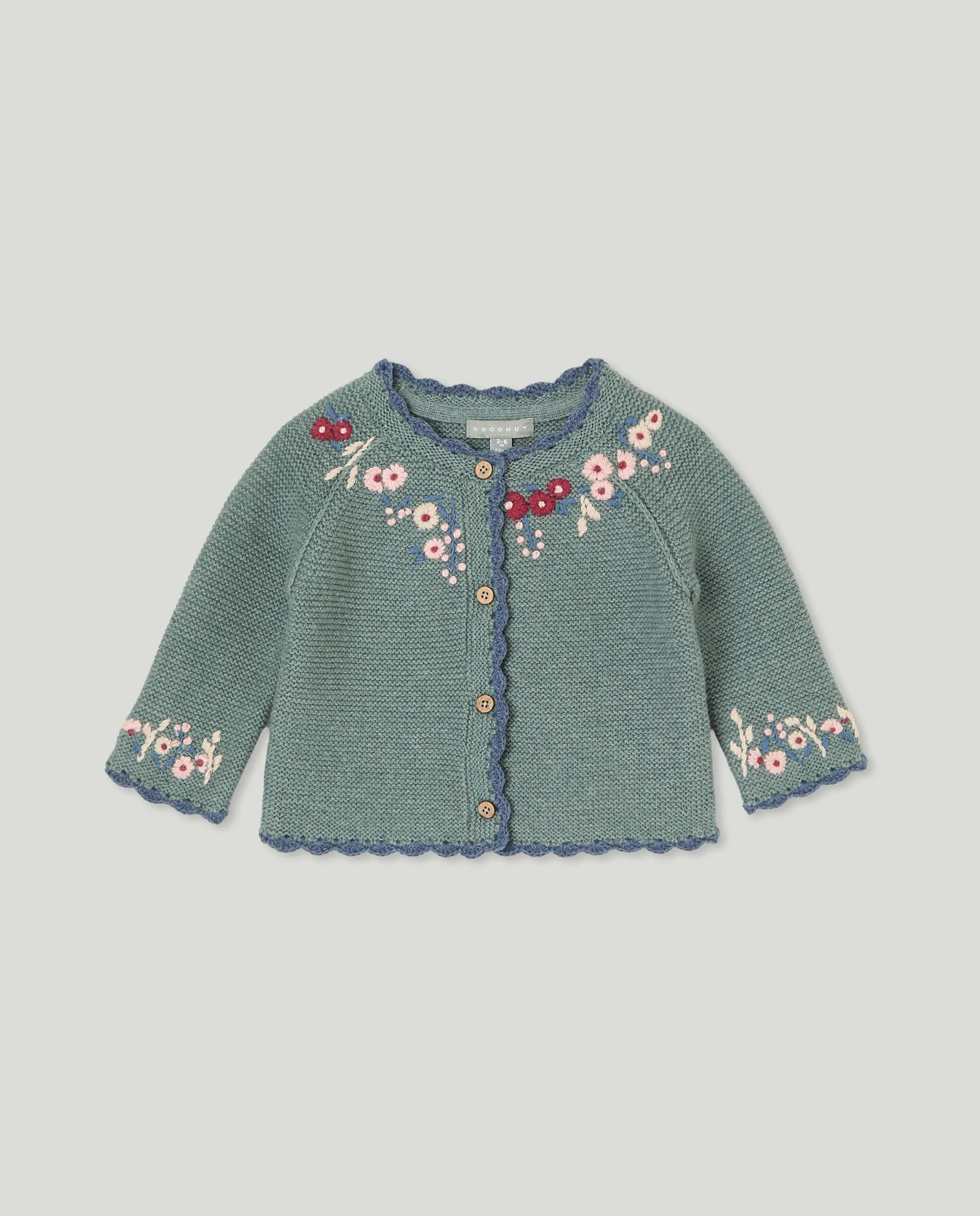 Детская жакет с вышивкой крючком на горловине и манжетах Coconut El Corte Inglés, пастельно-бирюзовый
Детская жакет с вышивкой крючком на горловине и манжетах Coconut El Corte Inglés, пастельно-бирюзовый