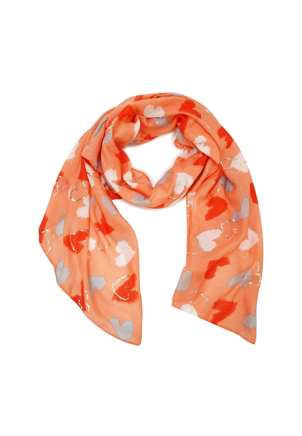 Шарф УРА с красивым принтом в виде сердечек HARPA, цвет Shades Of Orange-gold
Шарф УРА с красивым принтом в виде сердечек HARPA, цвет Shades Of Orange-gold