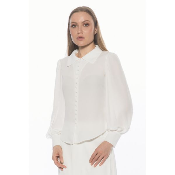 Женская блузка с рукавами-блузонами и застежкой на пуговицы Alexia Admor, белый
Женская блузка с рукавами-блузонами и застежкой на пуговицы Alexia Admor, белый
