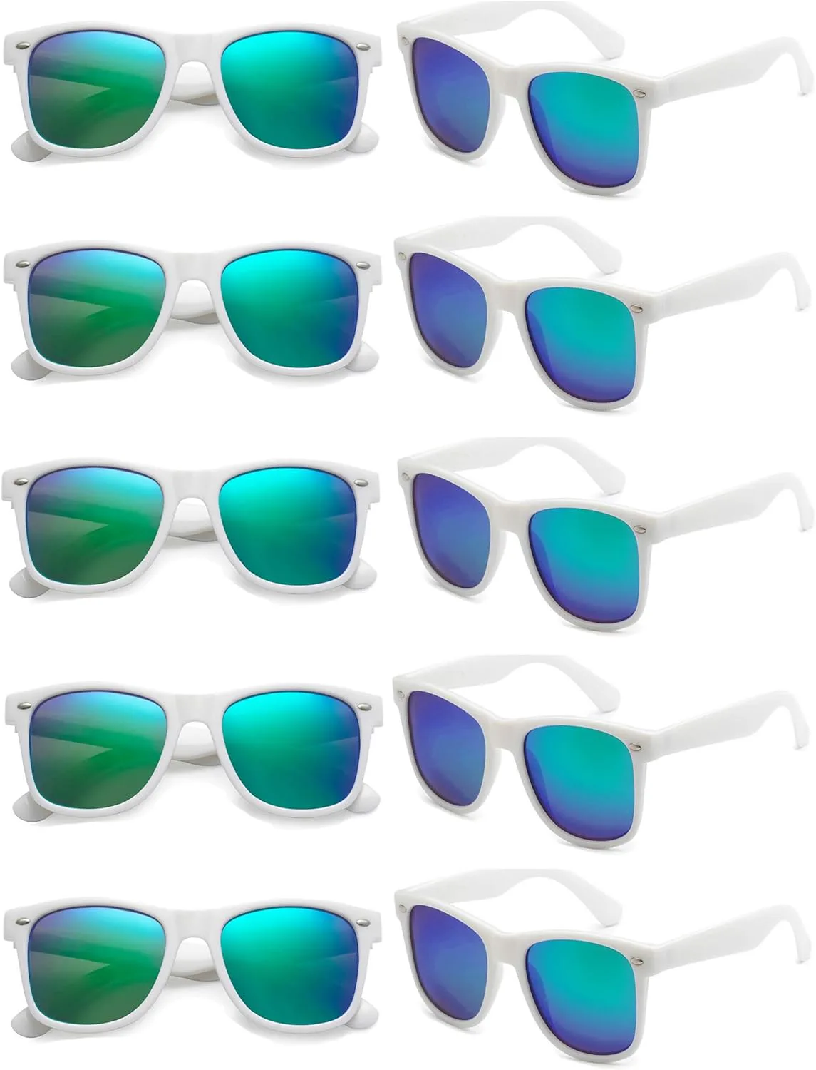 Eyegla Оптовая продажа солнцезащитных очков для взрослых, для вечеринок, в стиле 80-х, костюмированные очки, набор из 10 штук, White Frame Green Lense Sunglasses
Eyegla Оптовая продажа солнцезащитных очков для взрослых, для вечеринок, в стиле 80-х, костюмированные очки, набор из 10 штук, White Frame Green Lense Sunglasses