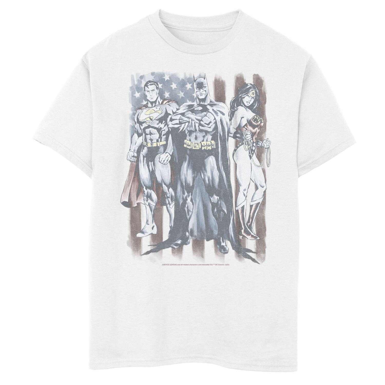 Футболка с портретом и флагом DC Comics для мальчиков 8–20 лет Licensed Character
Футболка с портретом и флагом DC Comics для мальчиков 8–20 лет Licensed Character