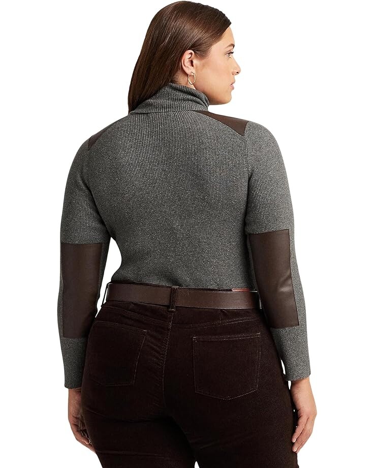 Свитер LAUREN Ralph Lauren Plus Size Faux Leather Trim Ribbed Turtleneck, цвет Modern Grey Heather
Свитер LAUREN Ralph Lauren Plus Size Faux Leather Trim Ribbed Turtleneck, цвет Modern Grey Heather