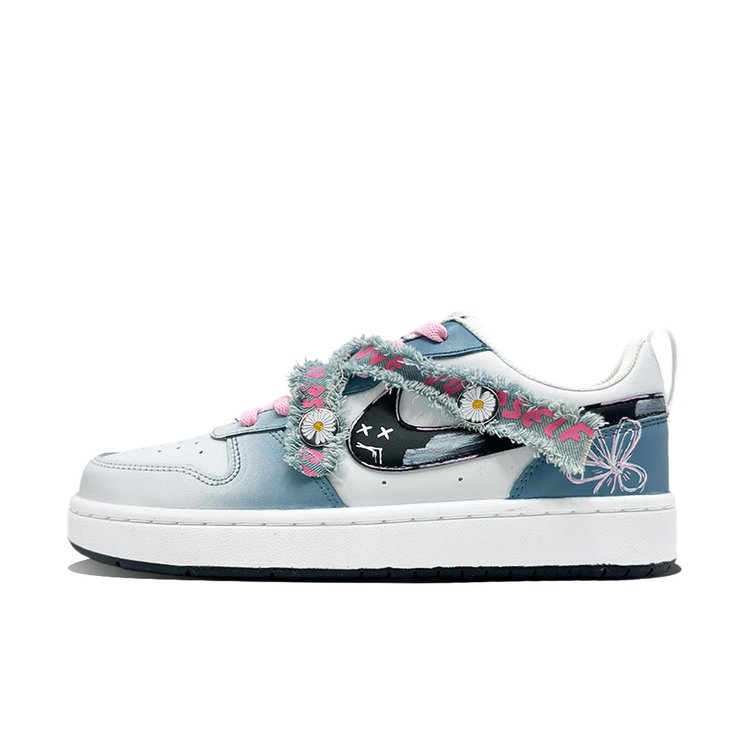 Nike Детские кроссовки для скейтбординга Court Borough Indigo Dyed Flowers, устойчивые к истиранию, низкие, для подростков
Nike Детские кроссовки для скейтбординга Court Borough Indigo Dyed Flowers, устойчивые к истиранию, низкие, для подростков