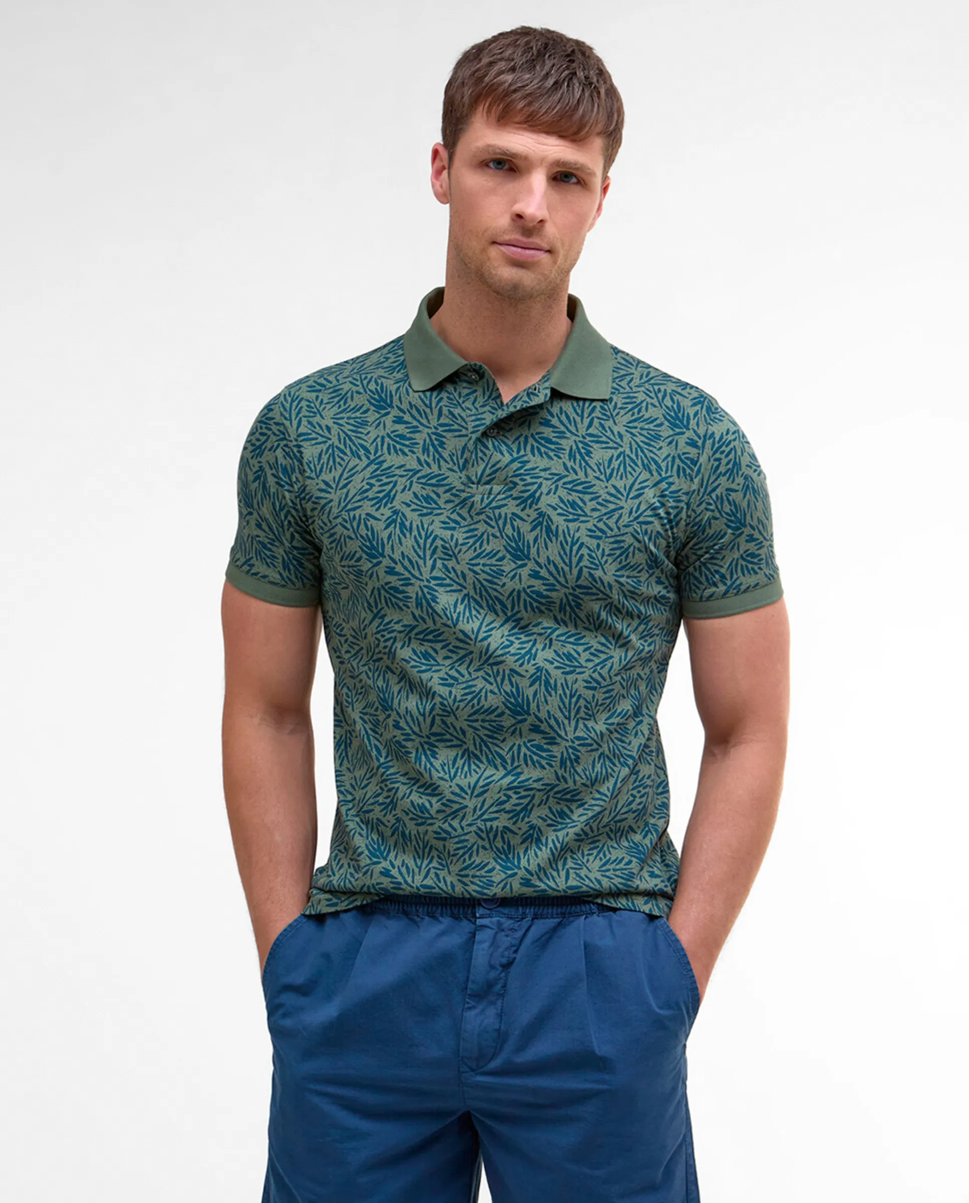 Мужская футболка поло с коротким рукавом и принтом Barbour, зеленый
Мужская футболка поло с коротким рукавом и принтом Barbour, зеленый