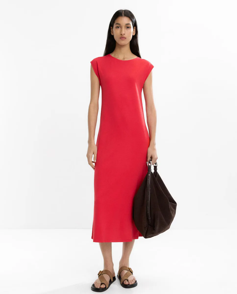 Платье миди с коротким рукавом Parfois, красный
Платье миди с коротким рукавом Parfois, красный