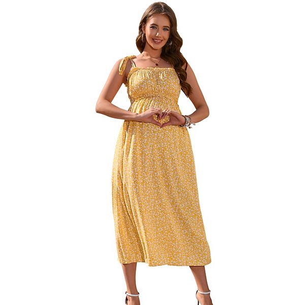 Женское летнее богемное платье для беременных с завязками и тонкими бретелями Elitespirit
Женское летнее богемное платье для беременных с завязками и тонкими бретелями Elitespirit