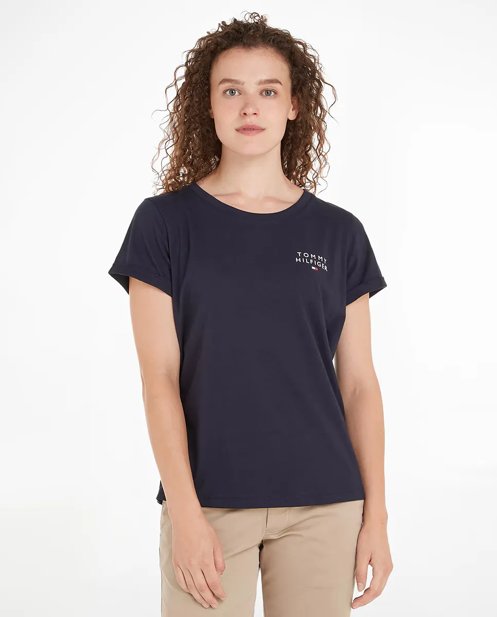 Женская базовая хлопковая футболка с логотипом TH Tommy Hilfiger, синий
Женская базовая хлопковая футболка с логотипом TH Tommy Hilfiger, синий