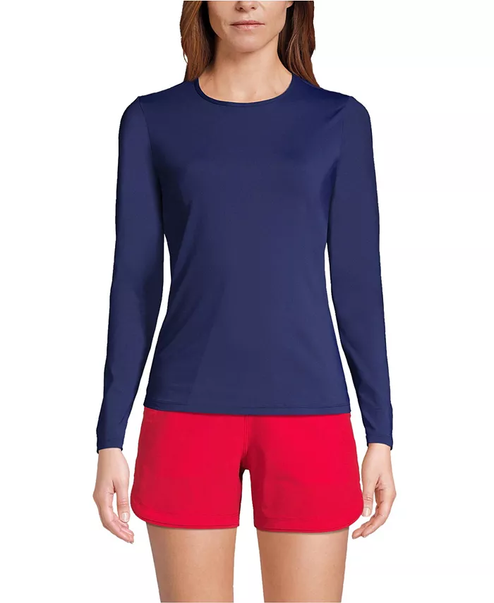 Petite SunShade UPF 50 с длинным рукавом, свободный рашгард Lands' End, синий
Petite SunShade UPF 50 с длинным рукавом, свободный рашгард Lands' End, синий