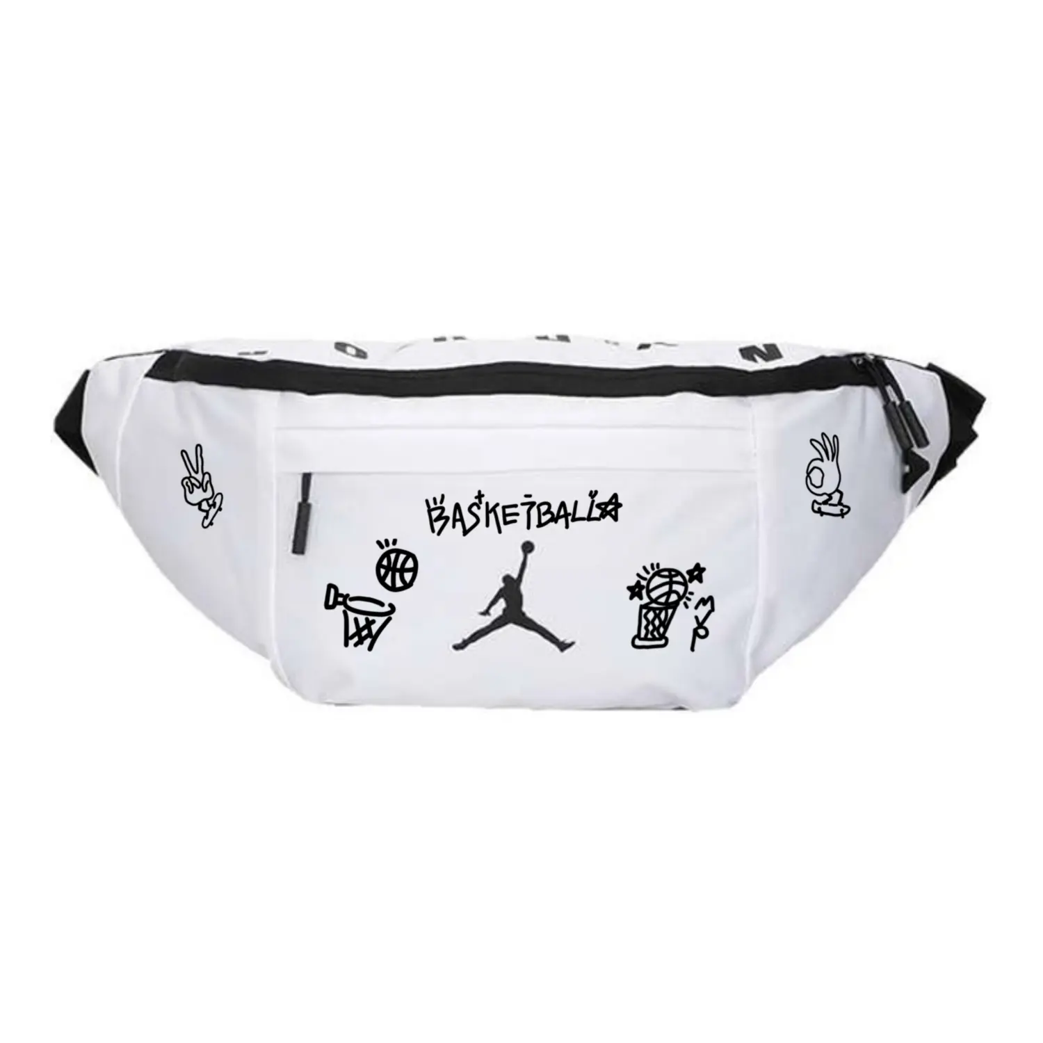 Jordan Полиэстеровый поясной рюкзак унисекс белый, Basketball
Jordan Полиэстеровый поясной рюкзак унисекс белый, Basketball