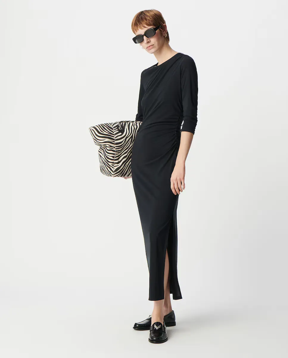 Длинное платье с французским рукавом IKKS, черный
Длинное платье с французским рукавом IKKS, черный