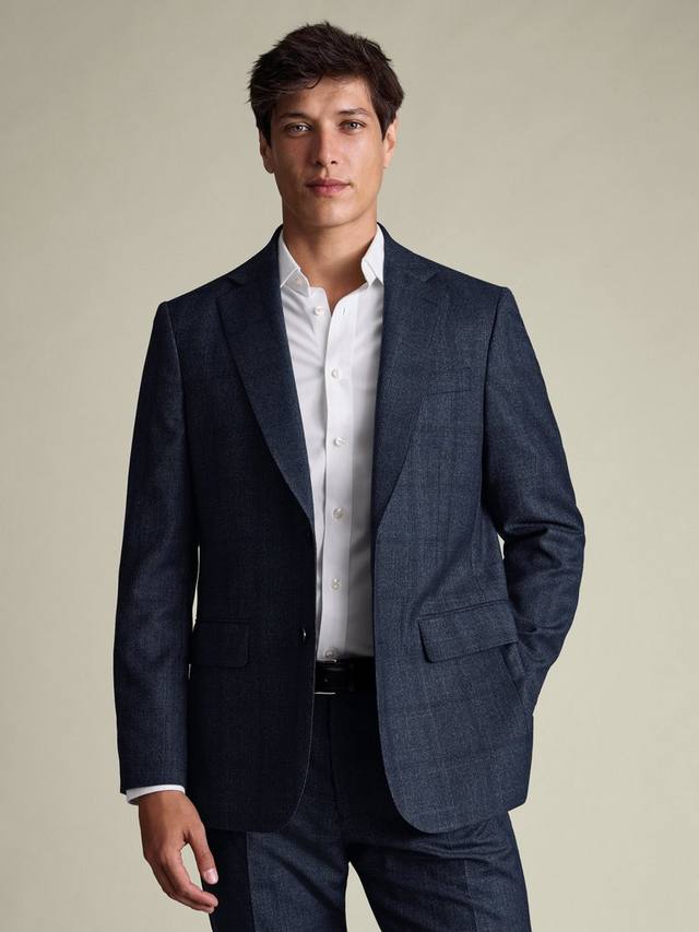 Однобортный шерстяной пиджак Regular Fit в клетку Charles Tyrwhitt
Однобортный шерстяной пиджак Regular Fit в клетку Charles Tyrwhitt