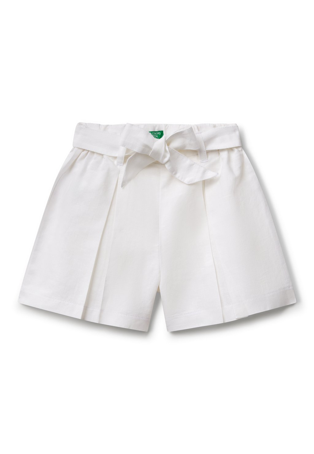 Шорты BERMUDAS WITH SASH United Colors of Benetton, белый 
Шорты BERMUDAS WITH SASH United Colors of Benetton, белый