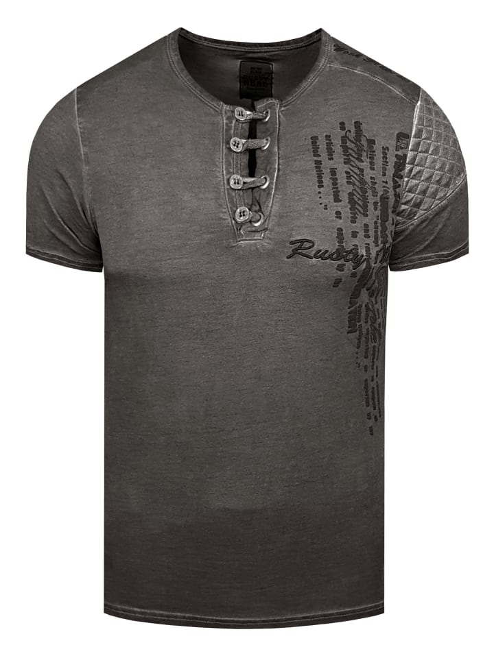 Футболка с промасленной отделкой и планкой на пуговицах антрацитового цвета Rusty Neal, Черный, Футболка с промасленной отделкой и планкой на пуговицах антрацитового цвета Rusty Neal
Футболка с промасленной отделкой и планкой на пуговицах антрацитового цвета Rusty Neal, Черный, Футболка с промасленной отделкой и планкой на пуговицах антрацитового цвета Rusty Neal