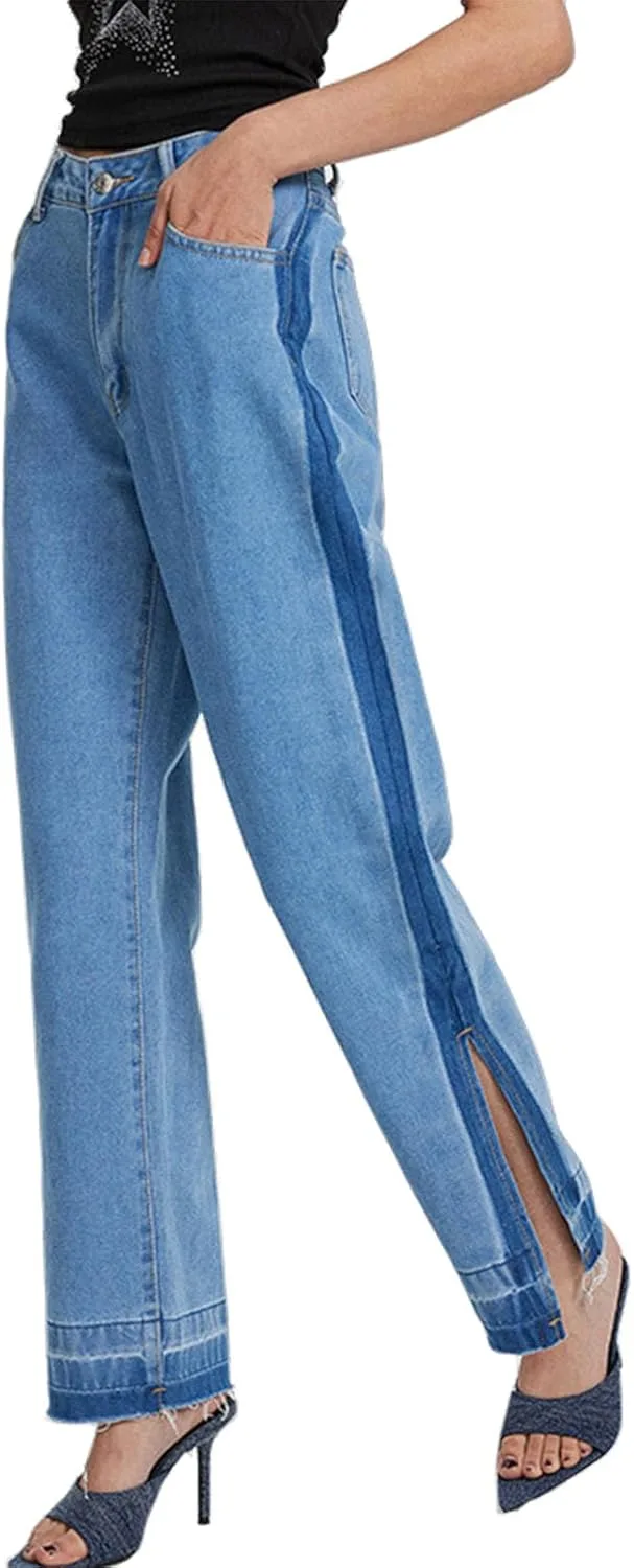 Джинсы женские wide leg high waisted с разрезами по бокам Viatabuna
Джинсы женские wide leg high waisted с разрезами по бокам Viatabuna