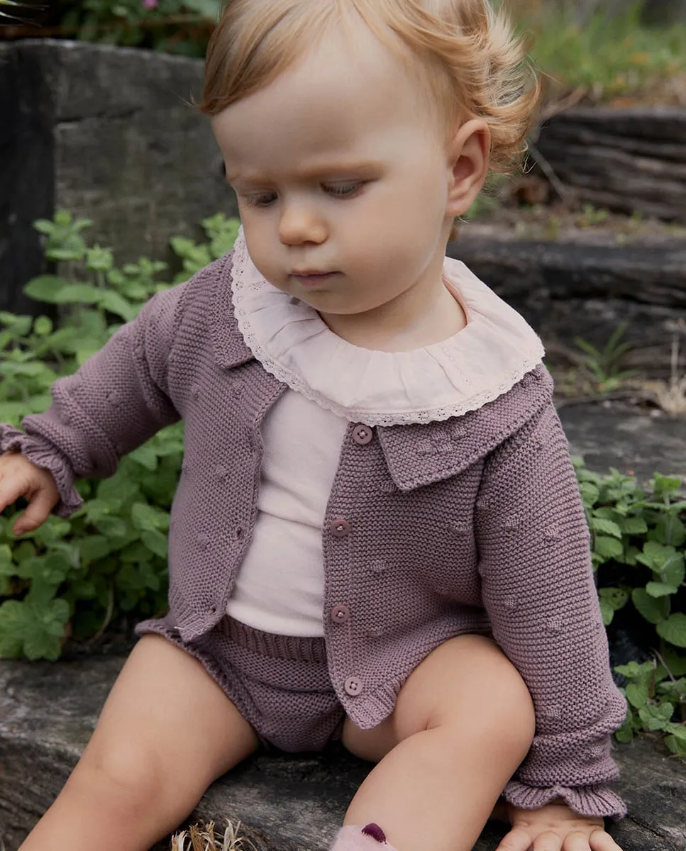 Боди, воротник, ленты Sfera, сиреневый
Боди, воротник, ленты Sfera, сиреневый