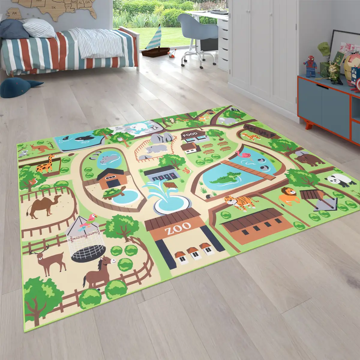 Детский ковер Paco Home "Bino 563", прямоугольный, короткий ворс, ковер для уличных игр, мотив зоопарка, детская комната 240х340 см, бежевый
Детский ковер Paco Home "Bino 563", прямоугольный, короткий ворс, ковер для уличных игр, мотив зоопарка, детская комната 240х340 см, бежевый
