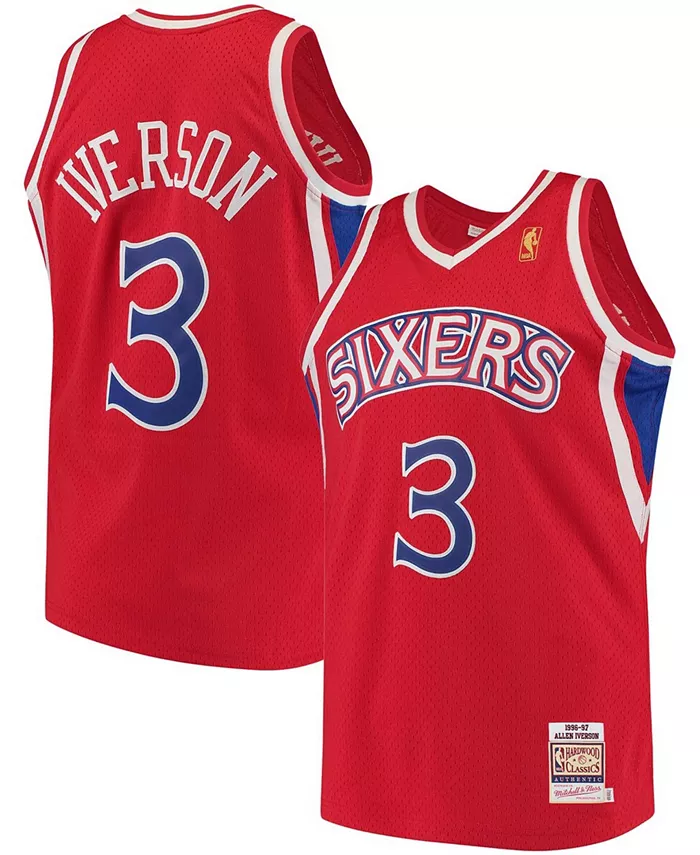 Мужская аутентичная майка Allen Iverson Red Philadelphia 76ers Hardwood Classics Mitchell & Ness
Мужская аутентичная майка Allen Iverson Red Philadelphia 76ers Hardwood Classics Mitchell & Ness