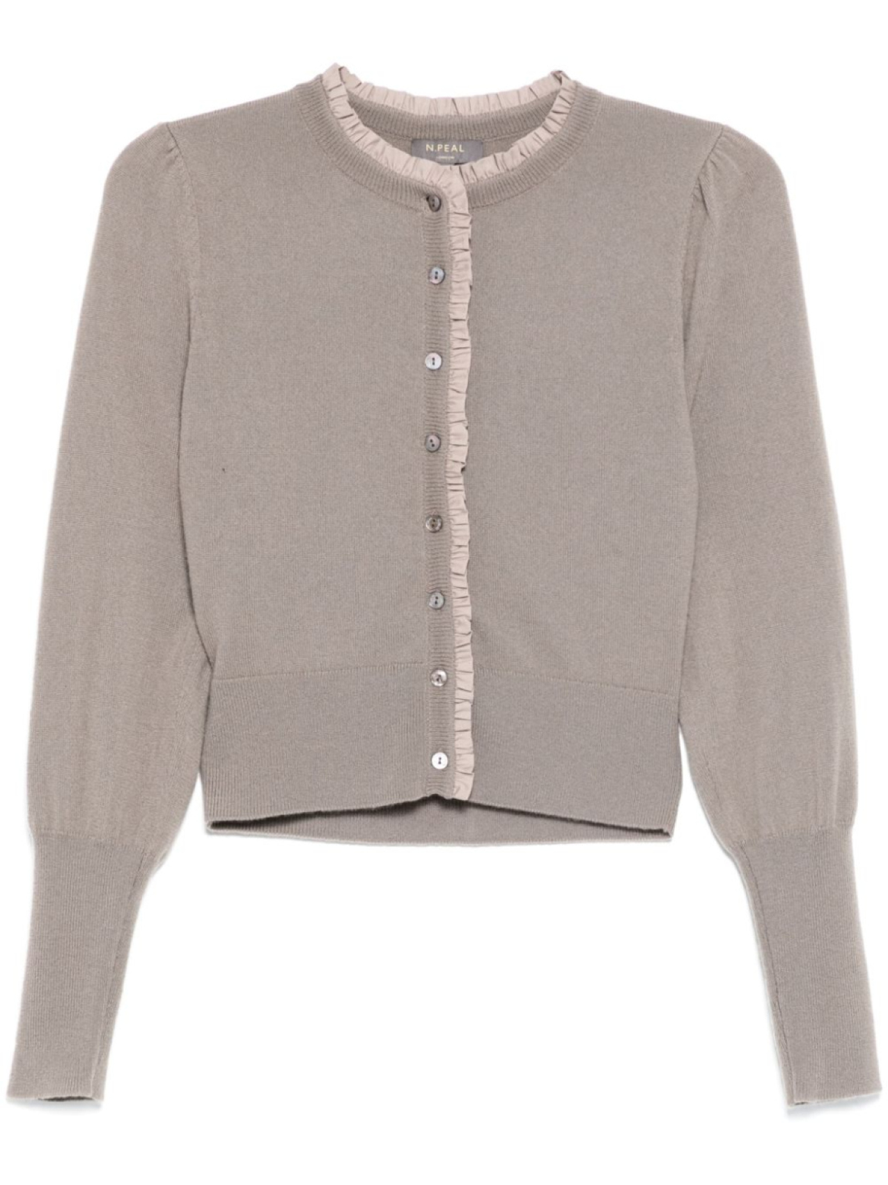 Кардиган N.Peal с отделкой воланами, коричневый
Кардиган N.Peal с отделкой воланами, коричневый