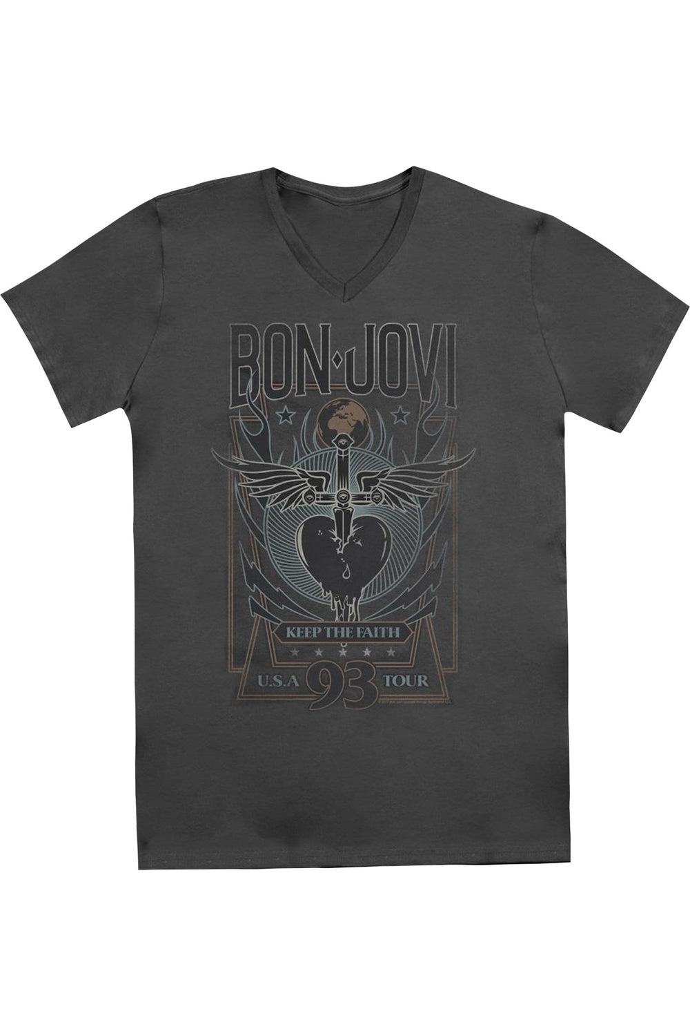 Футболка Bon Jovi Keep The Faith с коротким рукавом и V-образным вырезом для взрослых из премиального хлопка Gildan, цвет charcoal
Футболка Bon Jovi Keep The Faith с коротким рукавом и V-образным вырезом для взрослых из премиального хлопка Gildan, цвет charcoal