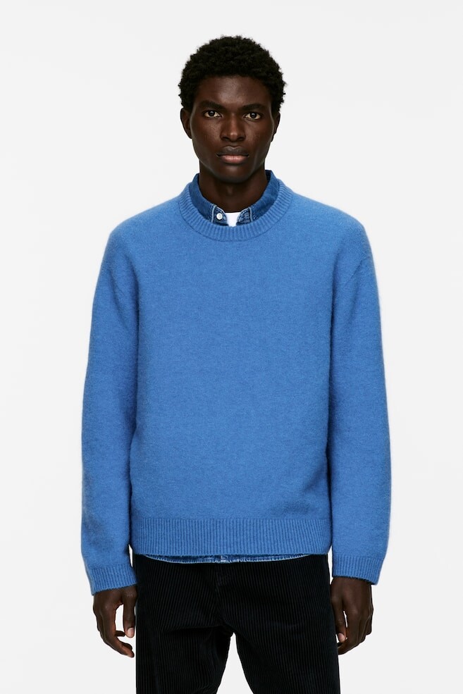 Свитер из шерсти альпаки и шерсти Arket, синий
Свитер из шерсти альпаки и шерсти Arket, синий