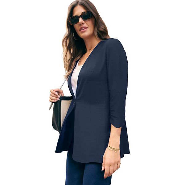 Женский блейзер plus size bi-stretch Roaman'S, Navy
Женский блейзер plus size bi-stretch Roaman'S, Navy