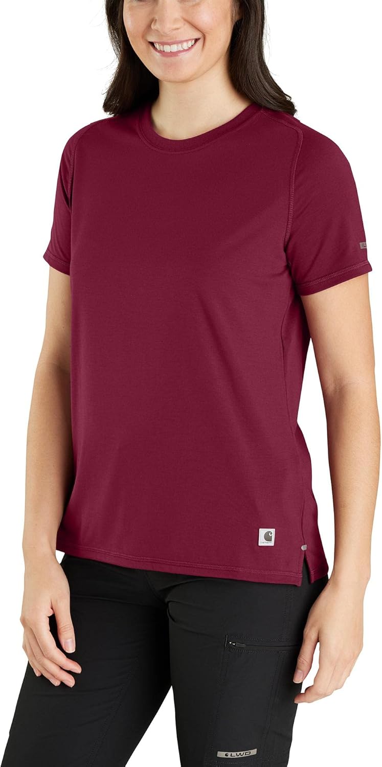 Carhartt Women's 105849 Женская футболка LWD Relaxed Fit с коротким рукавом, Bordeaux
Carhartt Women's 105849 Женская футболка LWD Relaxed Fit с коротким рукавом, Bordeaux