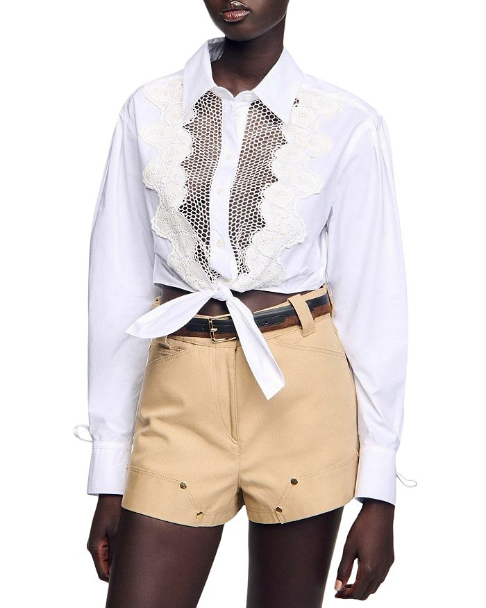 Рубашка с кружевной мани-манишкой Andrea Sandro, белый
Рубашка с кружевной мани-манишкой Andrea Sandro, белый