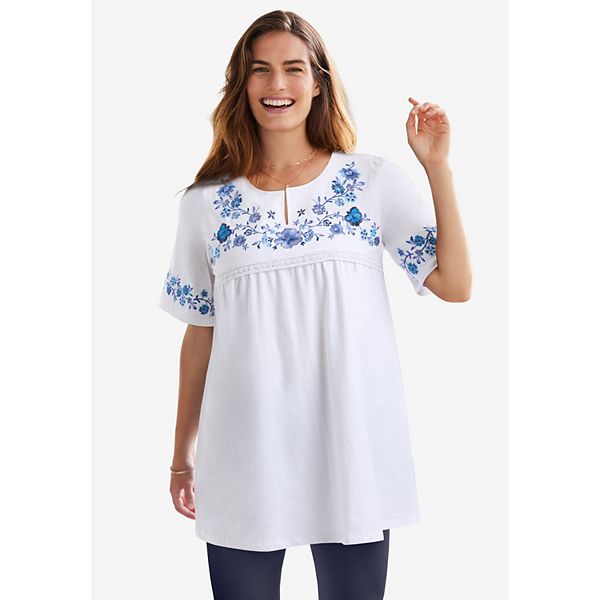 Туника с вышивкой и разрезом на горловине Plus size Woman Within, White Floral, Белый, Туника с вышивкой и разрезом на горловине Plus size Woman Within, White Floral
Туника с вышивкой и разрезом на горловине Plus size Woman Within, White Floral, Белый, Туника с вышивкой и разрезом на горловине Plus size Woman Within, White Floral