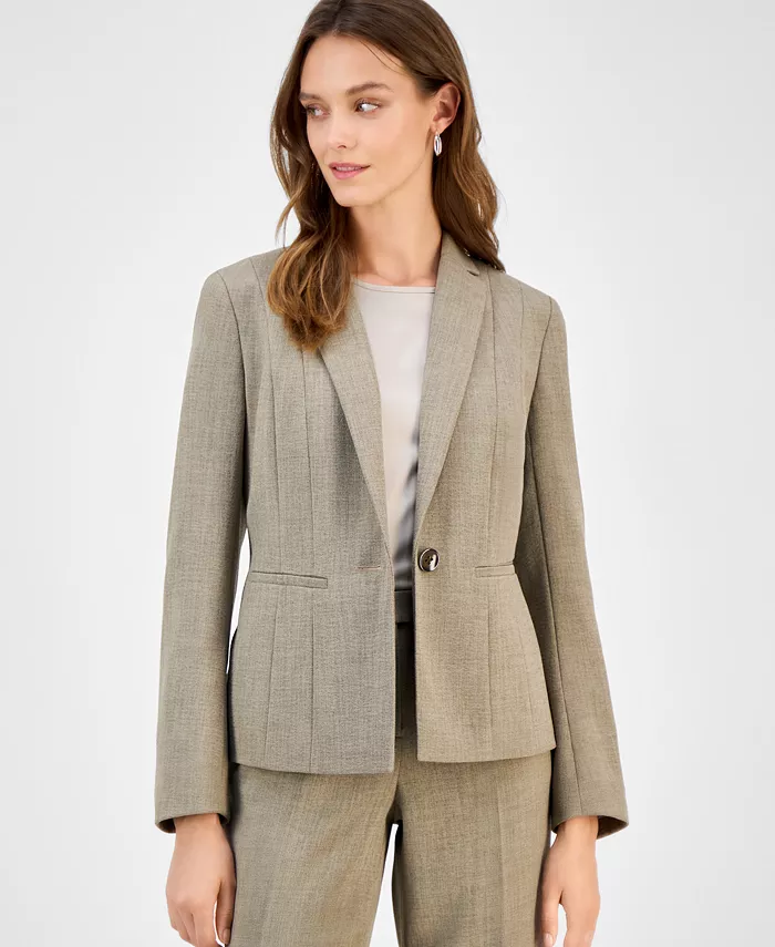 Женский однобортный блейзер с отложным воротником, Regular & Petite Kasper, коричневый
Женский однобортный блейзер с отложным воротником, Regular & Petite Kasper, коричневый