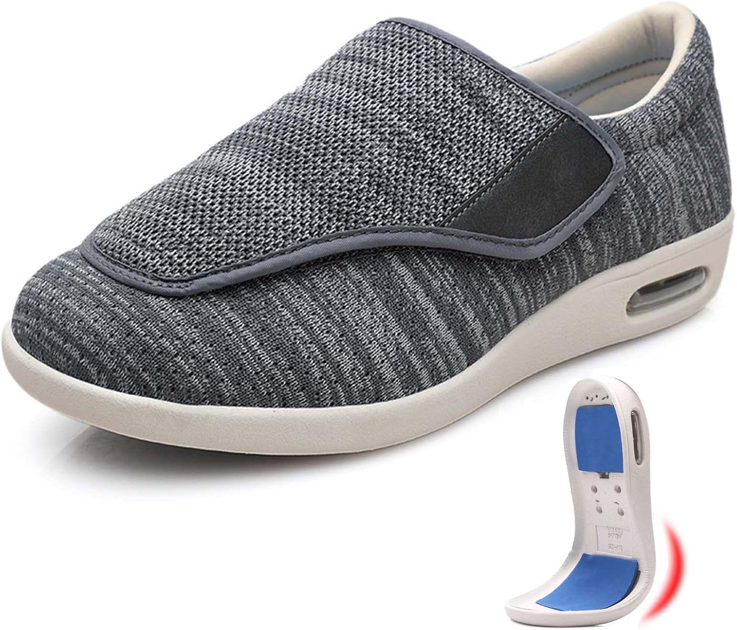 Кроссовки для ходьбы с дополнительной шириной при отеках, с съемными стельками из пены с эффектом памяти, легкие, для пожилых людей с опухшими стопами, мужские 9.5/женские 10.5 Generic, серый
Кроссовки для ходьбы с дополнительной шириной при отеках, с съемными стельками из пены с эффектом памяти, легкие, для пожилых людей с опухшими стопами, мужские 9.5/женские 10.5 Generic, серый