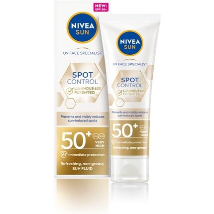 NIVEA Sun UV Face Specialist Солнцезащитный флюид для контроля темных пятен SPF 50+ 40 мл
NIVEA Sun UV Face Specialist Солнцезащитный флюид для контроля темных пятен SPF 50+ 40 мл