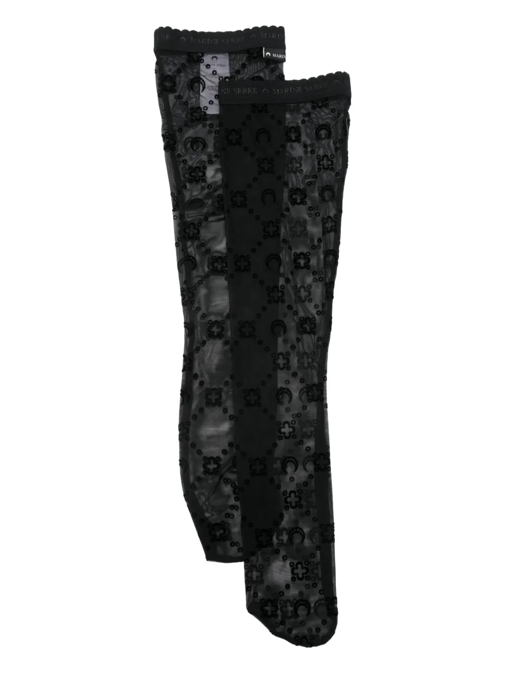 Сетчатые носки с монограммой Marine Serre, черный
Сетчатые носки с монограммой Marine Serre, черный