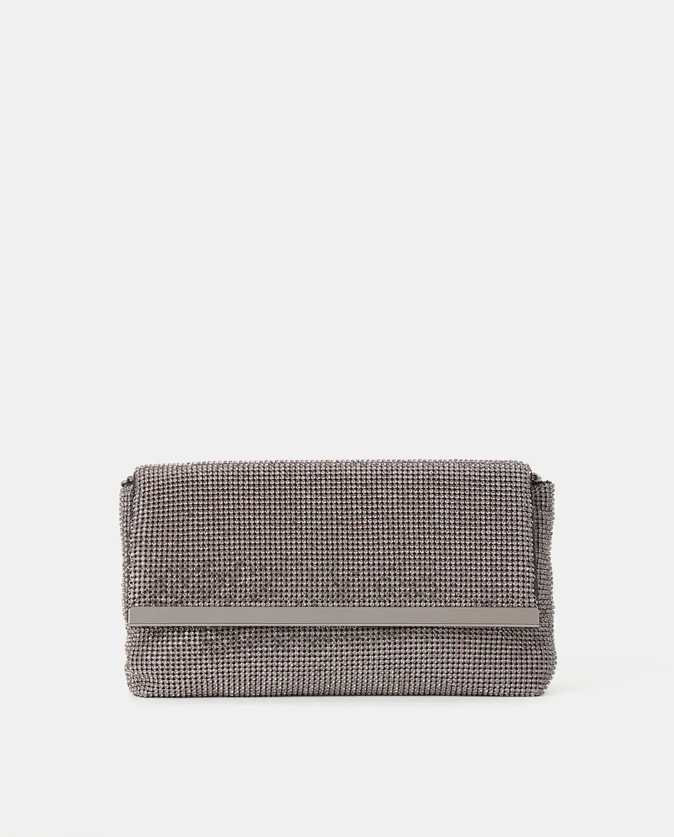 Клатч с блеском и бамбуковой застежкой Latouche, светло-серый
Клатч с блеском и бамбуковой застежкой Latouche, светло-серый