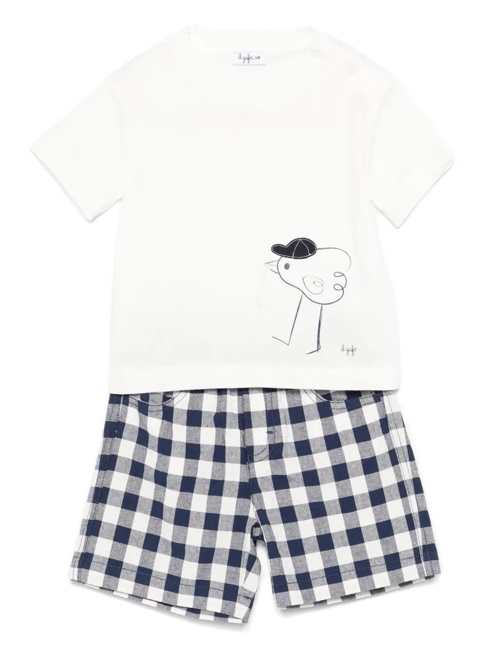 Комплект из футболки и шортов Il Gufo, белый
Комплект из футболки и шортов Il Gufo, белый
