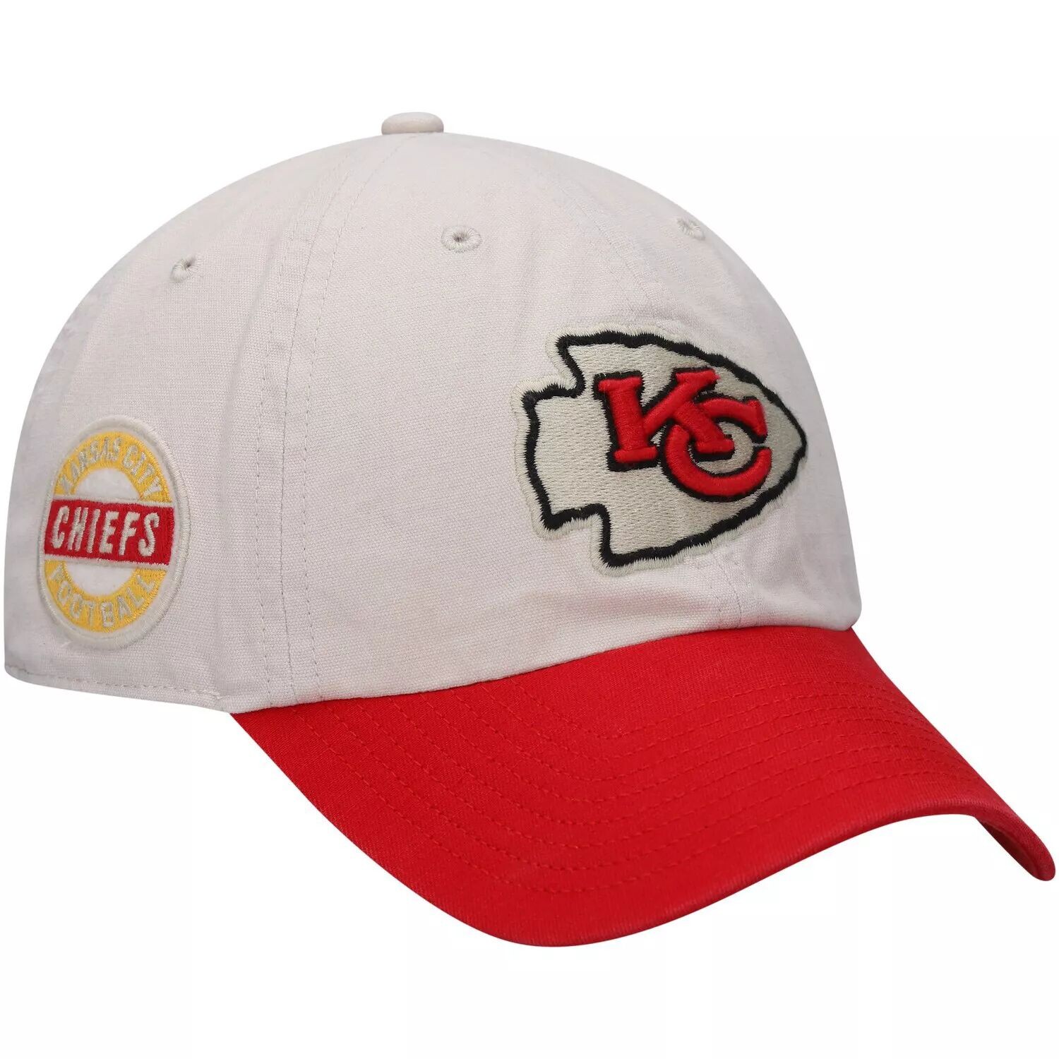 Мужская регулируемая шапка кремового/красного цвета Kansas City Chiefs '47 с боковым шагом
Мужская регулируемая шапка кремового/красного цвета Kansas City Chiefs '47 с боковым шагом