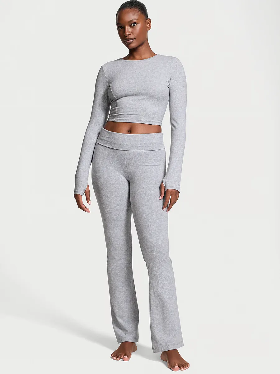 Хлопковые расклешенные леггинсы с складками Vsx, цвет Heather Grey
Хлопковые расклешенные леггинсы с складками Vsx, цвет Heather Grey